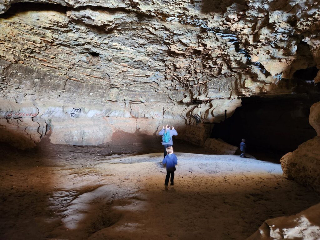 Exploring Cave in Rock