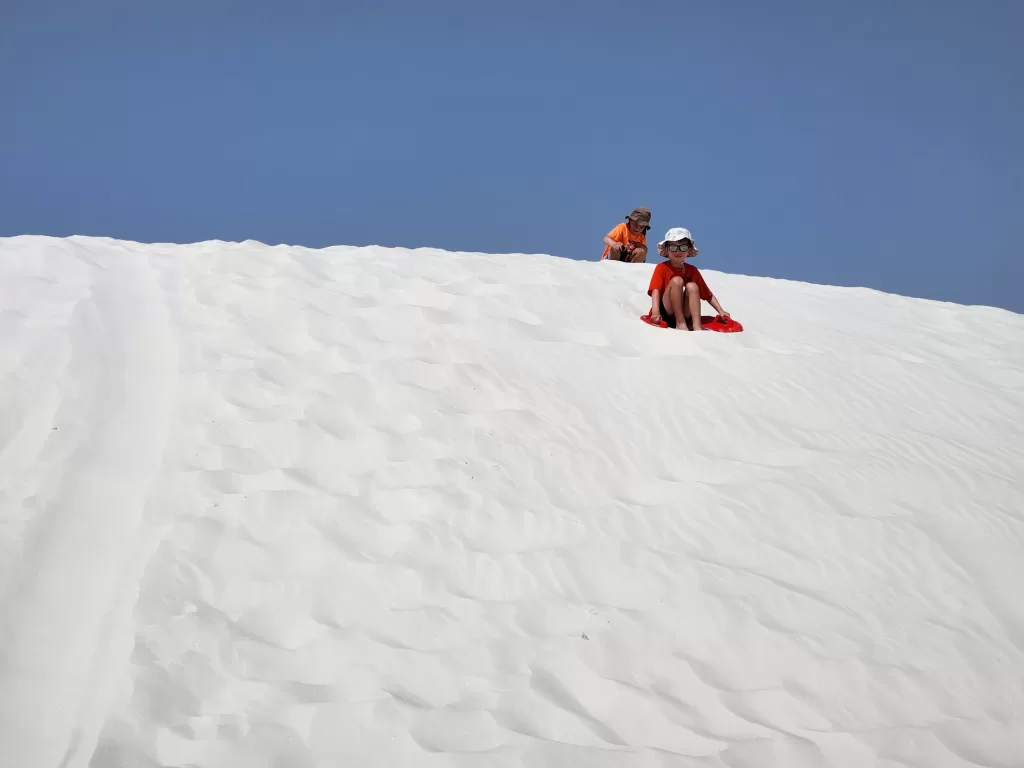 White Sands National Park Sledding